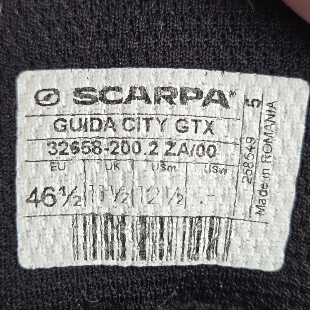 Scarpa Guida City GTX Boots Mens 12.5 Hiking Outdoors Gore-tex Vibram Waterproof - Picture 2 of 16